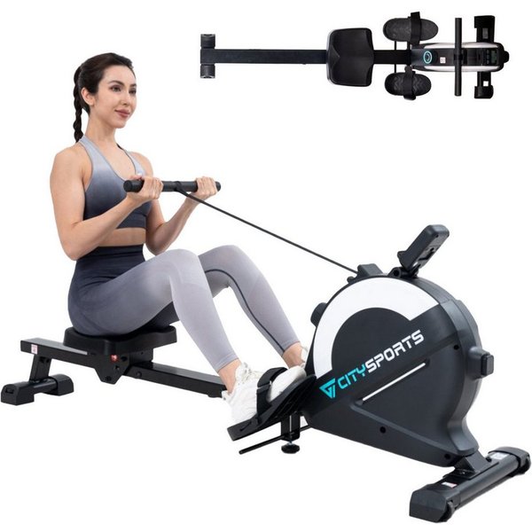 CITYSPORTS Rudergerät HC1pro/HC3 Leises Magnetisches Rudergerät für Zuhause (Mit 16 Widerstandsstufen), Mit LCD-Monitor, max 120kg,Handyhalterung, geräuscharmes