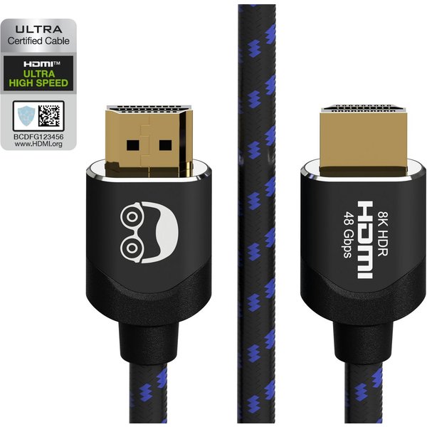 nerdig ULTRA HIGH SPEED 48 GBPS HDMI-Kabel, HDMI, HDMI Typ A (200 cm), BIO Verpackung, eArc, 8k, 48Gbps, 8K@60hz, 4K@120hz, HDR10