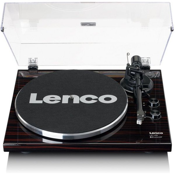Lenco LBT-288WA Plattenspieler (Riemenantrieb, Bluetooth, USB Adapter, Audio-Technica, 33 45 U/min inkl. Staubschutz)