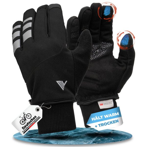 MIVELO Fahrradhandschuhe warme Winterhandschuhe Handschuhe Winter mit Thermo-Fleece wasserfest 3M-Thinsulate