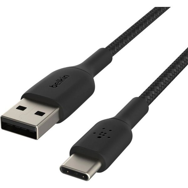 Belkin USB-C/USB-A Kabel ummantelt, 1m Smartphone-Kabel, USB Typ A, USB-C (100 cm)