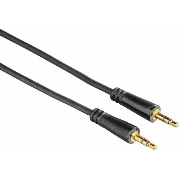 Hama AUX Kabel 3,5mm Klinke-Kabel 3m Schwarz Audio-Kabel, 3,5-mm-Klinke, 3,5mm Klinke (300 cm), Audio-Kabel für Handy Smartphone Tablet PC MP4- MP3-Player CD-Pl