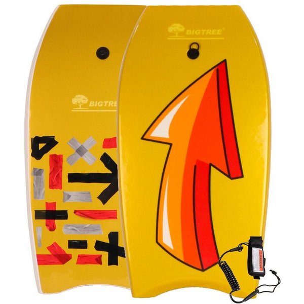 BIGTREE Schwimmhilfe Bodyboard Schwimmbrett für Schwimmen (1-tlg., nicht aufblasbar), Maße aufgeblasen: 92x48x4.8cm