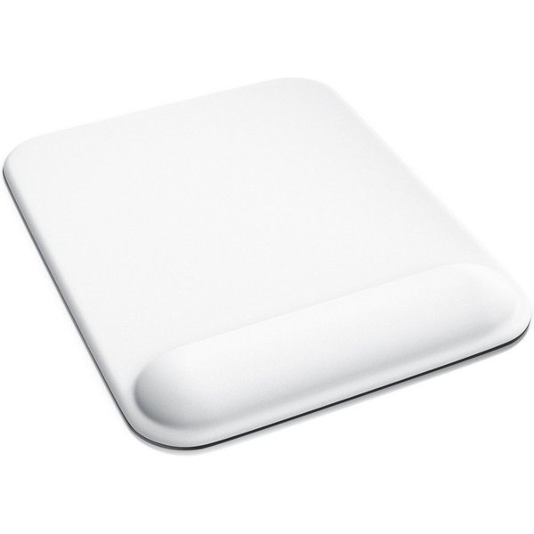 CSL Gaming Mauspad Office Gel Mousepad mit Handgelenkpolster 225 x 280 x 20 mm (1-St), Handballenauflage, Gelpolster ergonomisch, abwaschbar, weiß