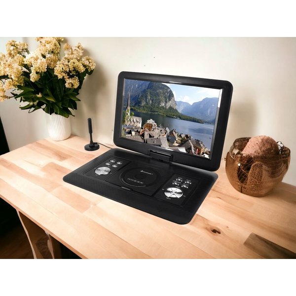 Soundmaster PDB1600SW tragbarer DVD-Player DVB-T2 HD-Tuner 15.4" 300 Spiele DVD-Player