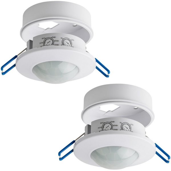 SEBSON Bewegungsmelder Bewegungsmelder programmierbar 8m / 360°, LED geeignet - 2er Pack, (2-St)
