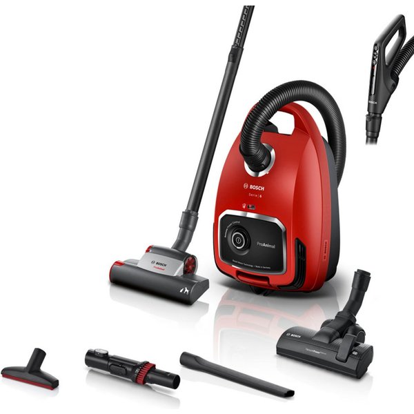 BOSCH Bodenstaubsauger ProAnimal Serie 6 BGL6TPET, Ideal Für Tierhaare Und Allergiker, 700 W, mit Beutel, Hygiene-Filter, Für Parkett, Teppich, Fliesen, Starke 