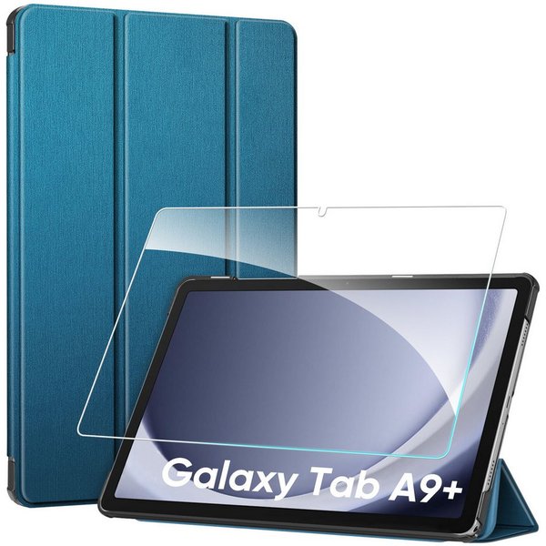 Fintie Tablet-Hülle für Samsung Galaxy Tab A11+ Plus 11" 2025 / Tab A9+ Plus 11 Zoll 2023 11 Zoll, mit Schutzfolie, Ultradünne Kunstleder Schutzhülle mit Standf