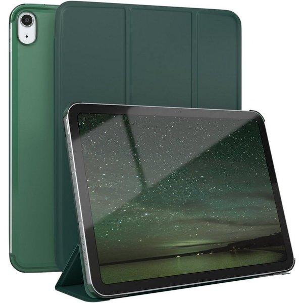 EAZY CASE Tablet-Hülle Smart Case für iPad 10,9" 10. Generation (2022) 10,9 Zoll, Tablet Schutzhülle aufstellbar Flip Cover Bookstyle Hülle Dunkelgrün