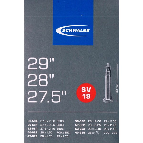 Schwalbe Fahrradschlauch Schwalbe SV 19 Schlauch 29 622 Sclaverand SV19 29 Zoll, 28, 29