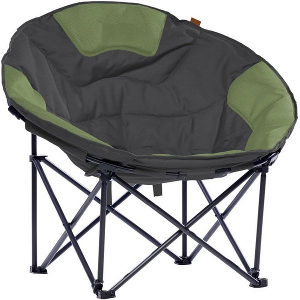 Skandika Campingstuhl Moonchair Deluxe XXL, Großer, bequemer Mondsessel, Gartenstuhl (Benutzergewicht max. 150 kg), gepolstert, klappbar, Tragegriff, Tragetasch