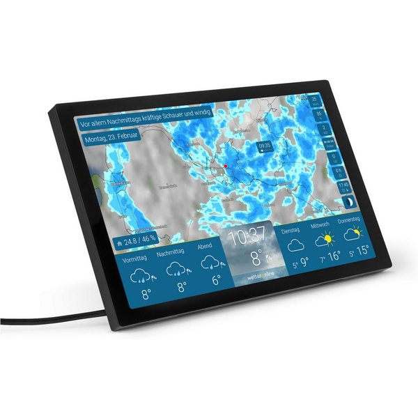WetterOnline wetteronline home 4: Animiertes WetterRadar auf großem WetterDisplay Wetterstation (inkl. Netzteil, USB-Kabel und Schnellstart-Anleitung, neuen Rad