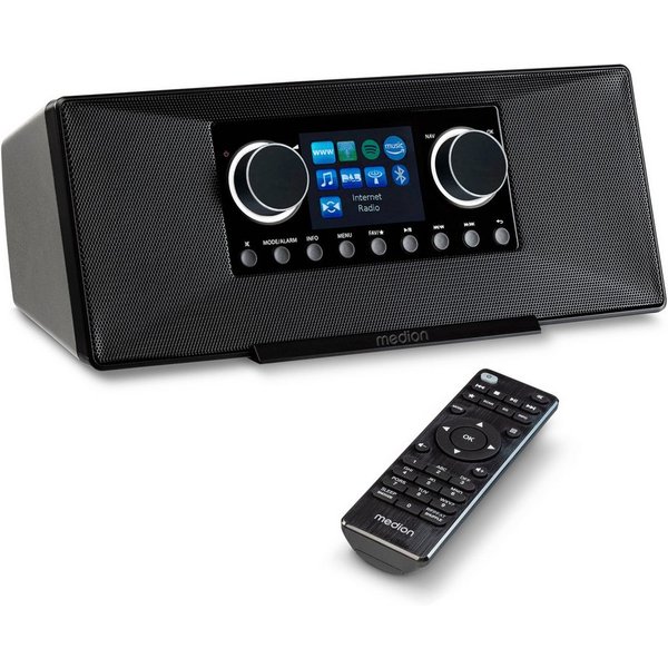 Medion® Stereo Internet Radio MEDION® P85333 (MD89289) Radio (Amazon Music, MW/UKW, DAB+, Spotify, WiFi, 6 W, DAB+, 7,1 cm (2,8) TFT-Farbdisplay, Bluetooth)