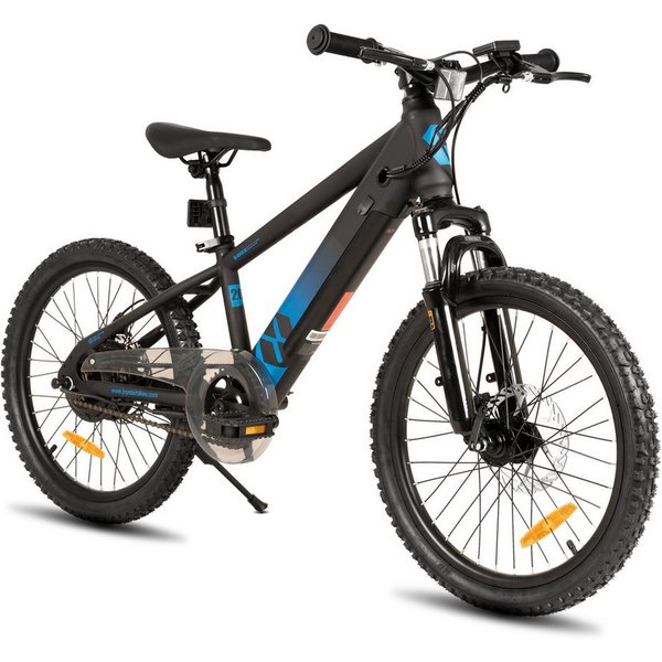 HILAND E-Bike 20/24 Zoll E‑Mountainbike 24V 250W Akku abnehmbar Kinder u. Erwachsene, Heckmotor, 124,8 Wh