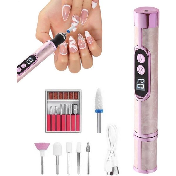 FELIXLEO Maniküre-Pediküre-Set Professionelle elektrische Nagelfräse mit Digitalanzeige