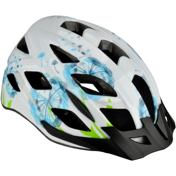 FISCHER Fahrrad Fahrradhelm Urban Flower S/M, Verstellbarer Innenring-System, mit beleuchtetem Innenring-System