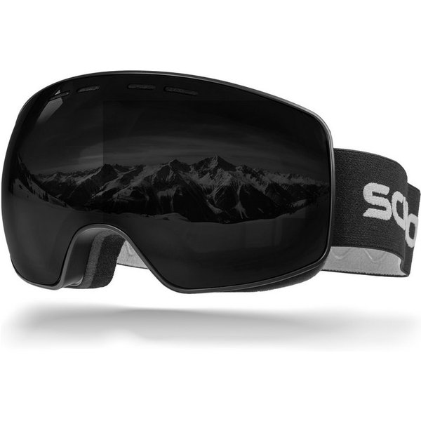 SCHNORR Sportbrille Schnorr Skibrille Ventra - Sphärisch, Dunkel Grau (S4), getönt, Anti, (1-St), Dunkelgrau getönt (S4)