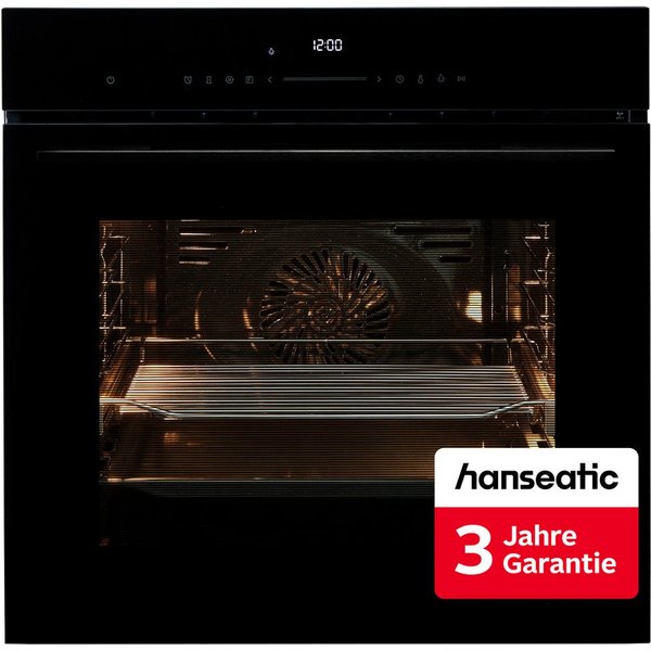 Hanseatic Pyrolyse Backofen HBO7213PA1, Pyrolyse-Selbstreinigung, inkl. 3 Jahre Herstellergarantie