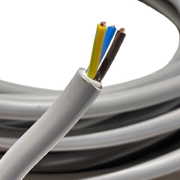 VaGo-Tools Mantelleitung NYM - J 3*2,5 - 100m grau Kabel Stromkabel, NYM-J, NYM-J