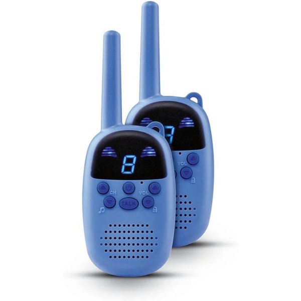 SilverCrest Walkie Talkie Silvercrest Kinder Walkie Talkie Set Funk Funkgerät bis 8km, (2-St., 2x Walkie-Talkies, 2x Gürtelklemmen, 6x AAA (LR03) Batterie), Tas