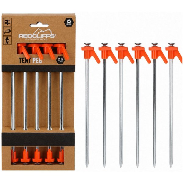 Mojawo Schirmzelt 6 x Zelt-Heringe aus Stahl, robuste Erdnägel für Camping und Outdoor