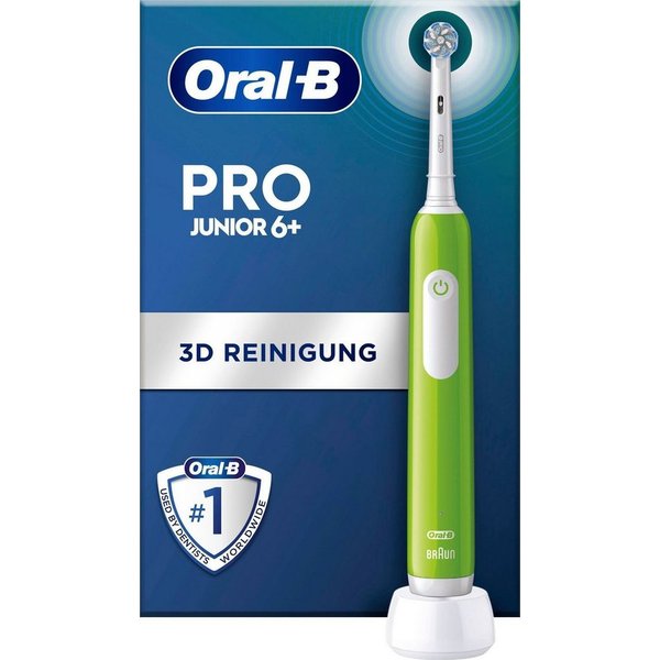 Oral-B Elektrische Zahnbürste Oral-B Pro Junior Elektrische Zahnbürste, Lila, Aufsteckbürsten: 1 St., Drucksensor