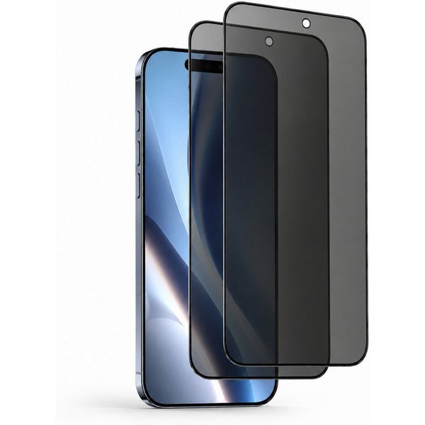 Ventarent Displayschutzglas Privacy Schutzglas für iPhone 17 Serie für Apple iPhone 17, 2er Set, 2 Stück, 9H Hartglas, oleophobe Beschichtung, casefreundlich