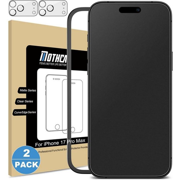 LuxusKollektion Displayschutzglas Schutzfolie Panzerglas 9H Matt Kameraschutz iPhone 17 Pro Max-6.9 Inch, 1 Stück