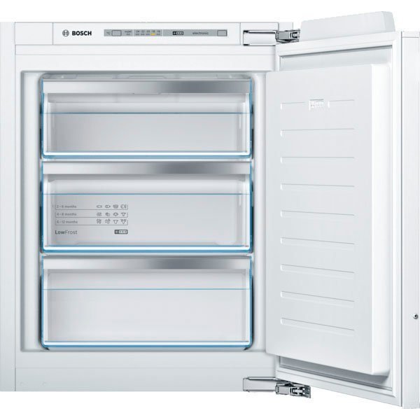 BOSCH Einbaugefrierschrank 6 GIV11AFE0, 71,2 cm hoch, 55,8 cm breit, Low Frost: geringere Eisbildung & schnelleres Abtauen