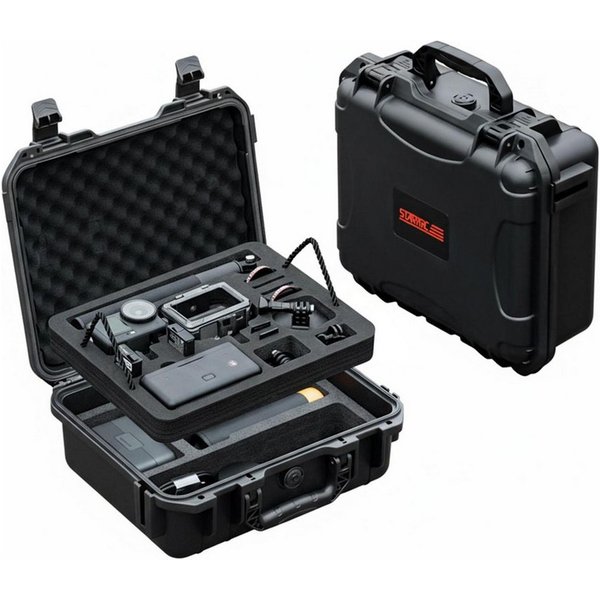 Wigento Für DJI Osmo Action 6 EVA ABS Aufbewahrungsbox Wasserdicht Schwarz Zubehör Drohne