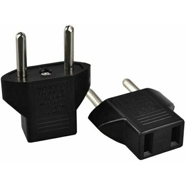 SpionProfi 2x USA Steckeradapter für China, AU, Japan auf EU/DE Euro-Stecker Elektro-Adapter, Kompakter USA-zu-EU-Adapter, ideal für US-Geräte in Europa