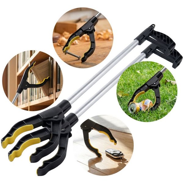 shop'n smile ideoon Greifarm Greifarm 76 cm, Ergonomische Greifzange mit Magnetspitze & 360° Kopf, 2-tlg., 1er-Set & 2er-Set, mit Magnetspitze, 360° Drehkopf, K