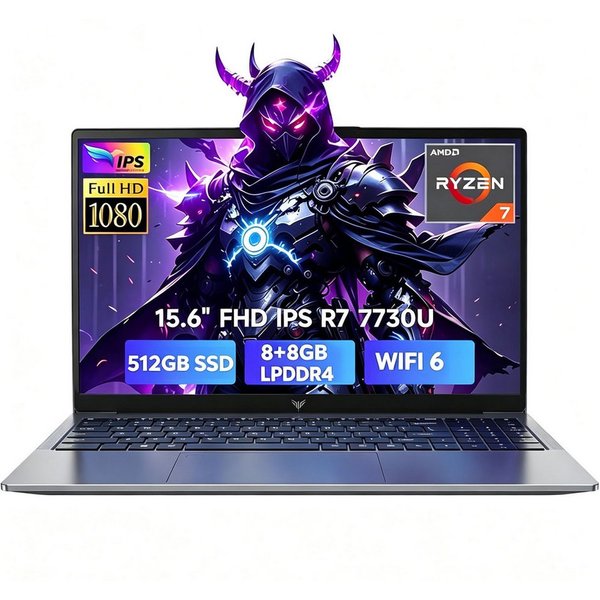 ACEMAGIC 15,6 Zoll Laptop AMD Ryzen 7, 16GB LPDDR4, 512GB SSD, Windows 11 Pro Notebook (39,6 cm/15.6 Zoll, AMD AMD Ryzen™ 7 7730U AMD Ryzen 7 7730U, AMD Radeon 