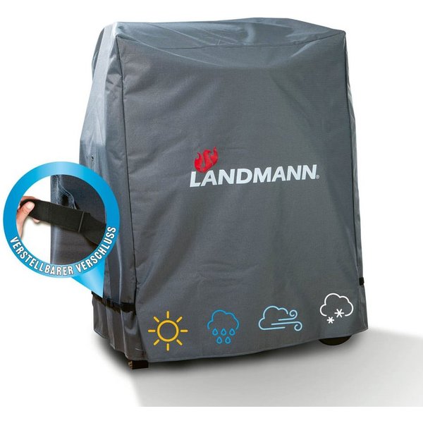 LANDMANN Grillabdeckhaube Wetterschutzhülle 60x80x120cm, wasserdicht UV-beständig Kälteschutz -20 °C