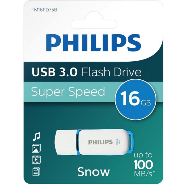 Philips Philips USB Stick 16GB Speicherstick Snow weiß USB 3.0 USB-Stick