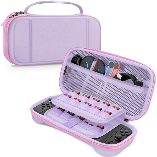 Fintie Nintendo-Schutzhülle Tasche für Nintendo Switch 2 (2025) - Tragetasche Aufbewahrungstasche, mit 19 Steckplätzen für Spielkarten und 2 Micro-SD-Kartenstec