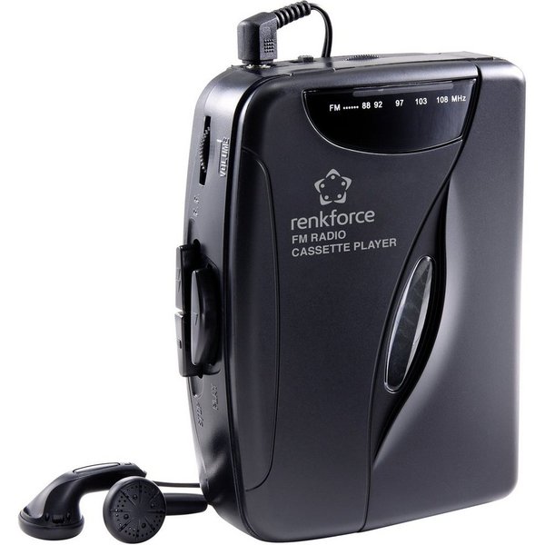 Renkforce Renkforce RF-CP-150 Tragbarer Kassettenspieler Schwarz tragbarer CD-Player