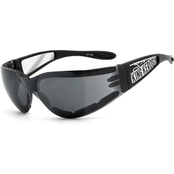 KingKerosin Motorradbrille KK205 gepolstert, Steinschlagbeständig durch Kunststoff-Sicherheitsglas