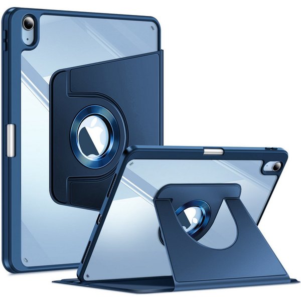 Fintie Tablet-Hülle für iPad Air 11'' M4/M3/M2(2026/2025/2024), iPad Air 5/4 Gen 2022/2020 10,9 Zoll, mit Stifthalter, 360° drehbar, klar Acryl-Rückseite, stoßf