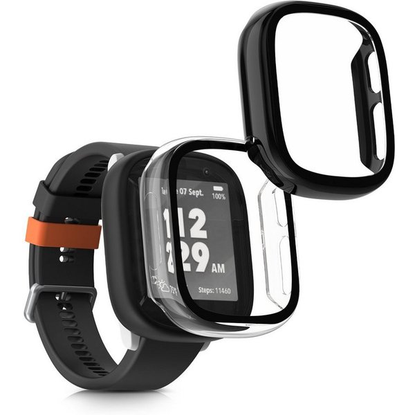 kwmobile Smartwatch-Hülle 2x Glas Hülle für Xplora X6 Play, Schutzhülle Fullbody Fitnesstracker Case Set aus Glas