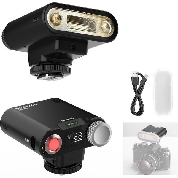 Neewer Z160 SE Kamera Blitz 20Ws GN15, 6000±200K, Manuelle/S1/S2 Blitzmodi Blitzgerät, (3,7V/1200mAh Akku, Flash Speedlight für Canon Nikon Sony Kameras)