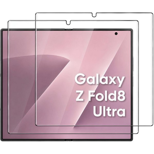 SmartUP Displayschutzglas 2X Panzerfolie für Samsung Galaxy Z Fold 8 Ultra Display Schutzglas für Samsung Galaxy Z Fold 8 Ultra, 2 Stück, Rundumschutz, passgena