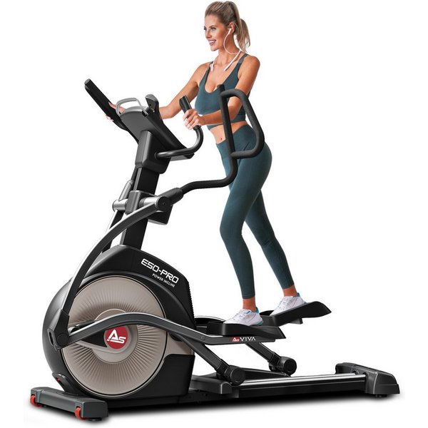AsVIVA Crosstrainer-Ergometer E50 Pro Crosstrainer mit Steigung, 26 kg Schwungmasse, 32 Stufen, 26 kg Schwungmasse, Großes Touch-Display, Streaming & Apps
