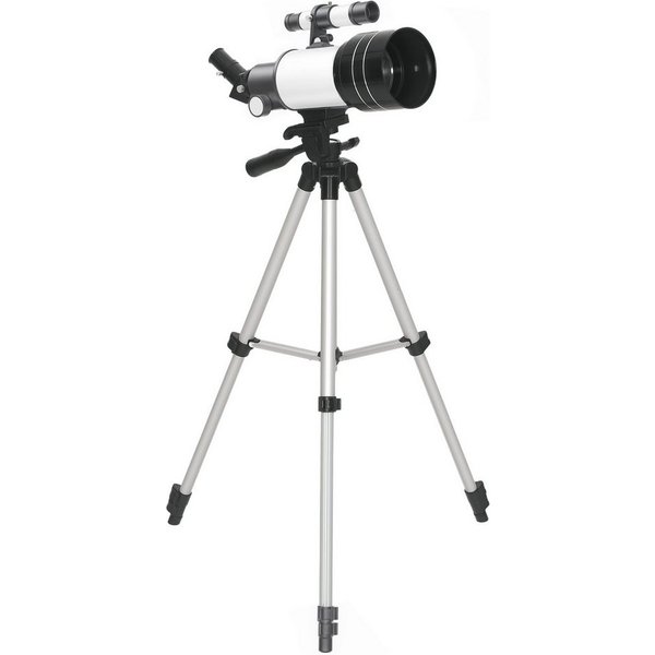 kowdom Linsenteleskop Astronomisches Teleskop 70 mm, Refraktor, 3 Okulare, 100x, weiß, Refraktor, 70 mm, 3 Okulare, 100x, für Einsteiger