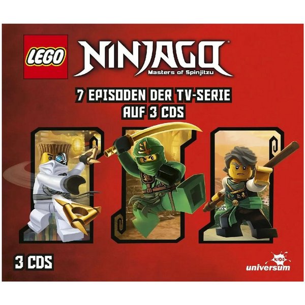 Leonine Hörspiel LEGO Ninjago Hörspielbox.Box.5,3 Audio-CD