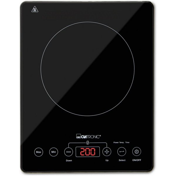 CLATRONIC Einzel-Induktionskochplatte EKI 3569, ECO-Save, 10 Temperaturstufen, Sensor Touch