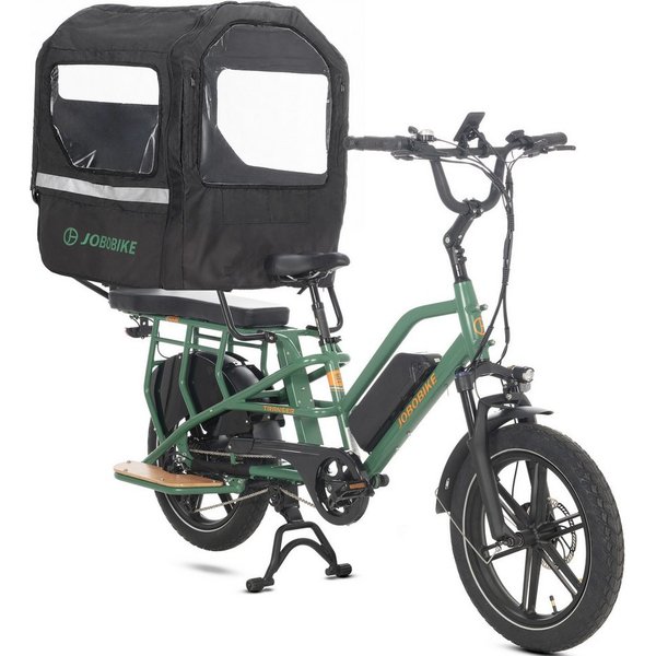 JOBOBIKE E-Bike Cargo 20 Zoll, 150 km, Longtail Lastenrad für Familie, Transport & Alltag, 7 Gang Shimano, Kettenschaltung, Heckmotor, 720 Wh, (Elektrofahrrad b