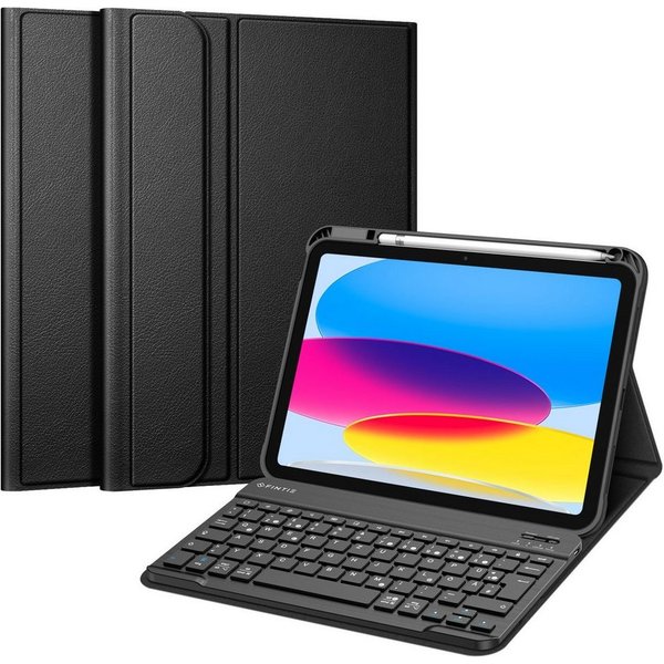 Fintie für iPad 11. Generation 11" 2025(A16), iPad 10. Generation 2022 10.9" Apple-Tastatur (Case mit Pencil Halter, magnetisch Abnehmbarer Tastatur(QWERTZ Layo