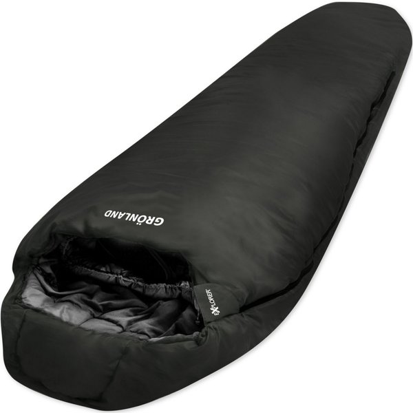 EXPLORER Mumienschlafsack Grönland Camping Schlafsack 230x82x55cm Outdoor warm (0°C bis -23°C Frühling/Sommer/Herbst/Winter Reise Festival), kombinierbar 1900g