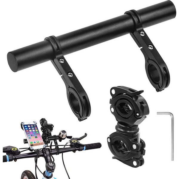 SURFOU Fahrradlenker Fahrrad-Lenker-Verlängerung 20 cm – Alu-Extender für 25,4-31,8 mm, (Ultraleichte Alu-Konstruktion, 20 cm Verlängerung, Platzsparender Lenke